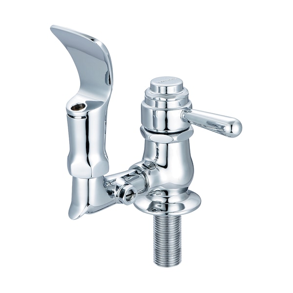 Drinking Faucet, NPSM, Single Hole, Polished Chrome, Spout Reach: 3"